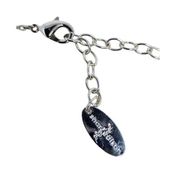 SHARI DIXON Pressed Flower Pendant Necklace Length 16-18" Silver Toned January - Picture 6 of 8